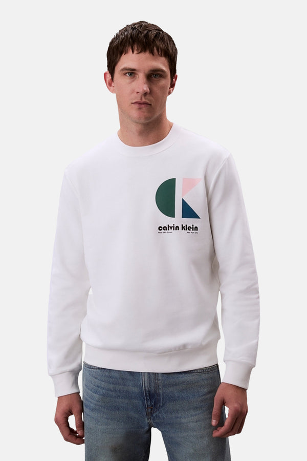 Sweat col rond Blanc - Calvin Klein