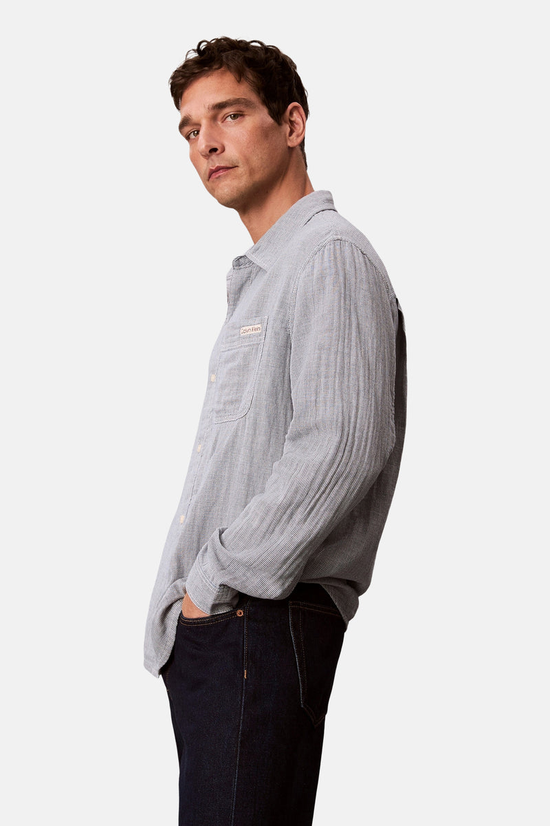 Hemd met lange mouwen - blauw