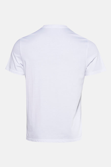 Wit T-shirt met korte mouwen van Calvin Klein, effen, van achteren getoond.
