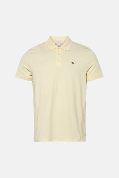 Gele T-shirt met korte mouwen van Calvin Klein, met discreet logo op de borst.