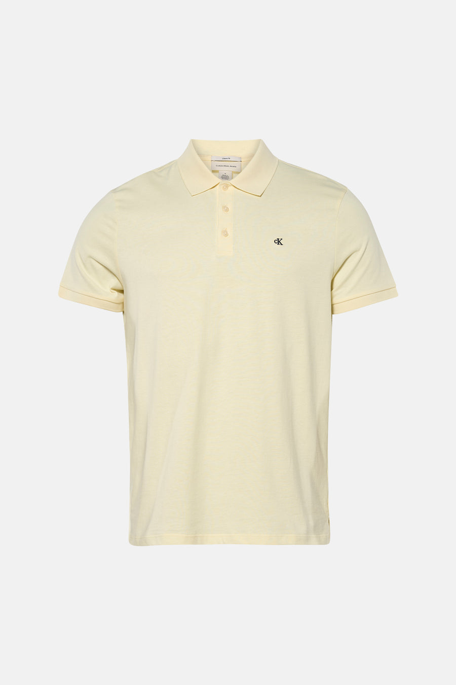 Gele T-shirt met korte mouwen van Calvin Klein, met discreet logo op de borst.