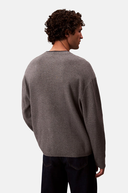 Pull met ronde hals - grijs