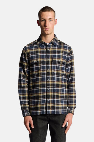 Chemise à manches longues multicolore de LYLE & SCOTT, à carreaux avec deux poches poitrine boutonnées.