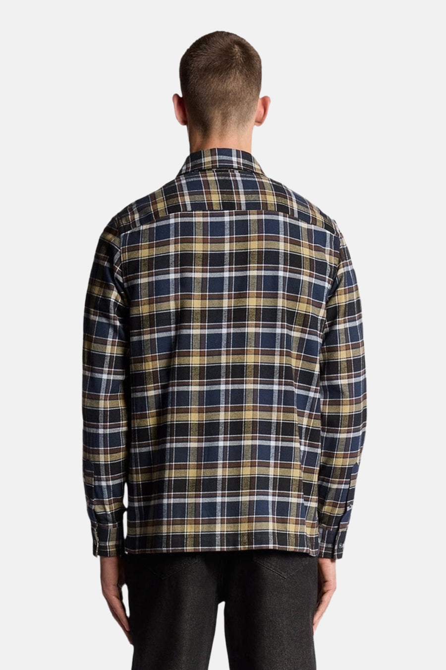 Chemise à manches longues multicolore de LYLE & SCOTT avec motif à carreaux sur fond noir.