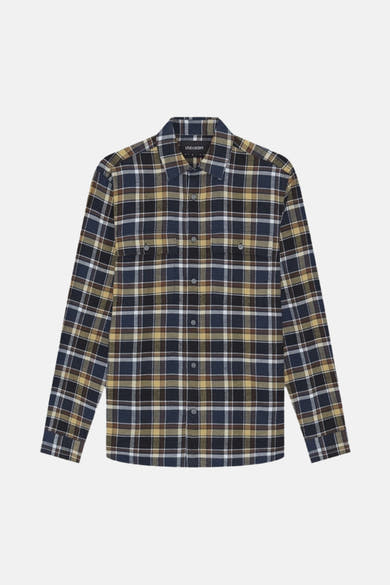 Chemise à manches longues multicolore de Lyle & Scott avec motif à carreaux et poches poitrine.