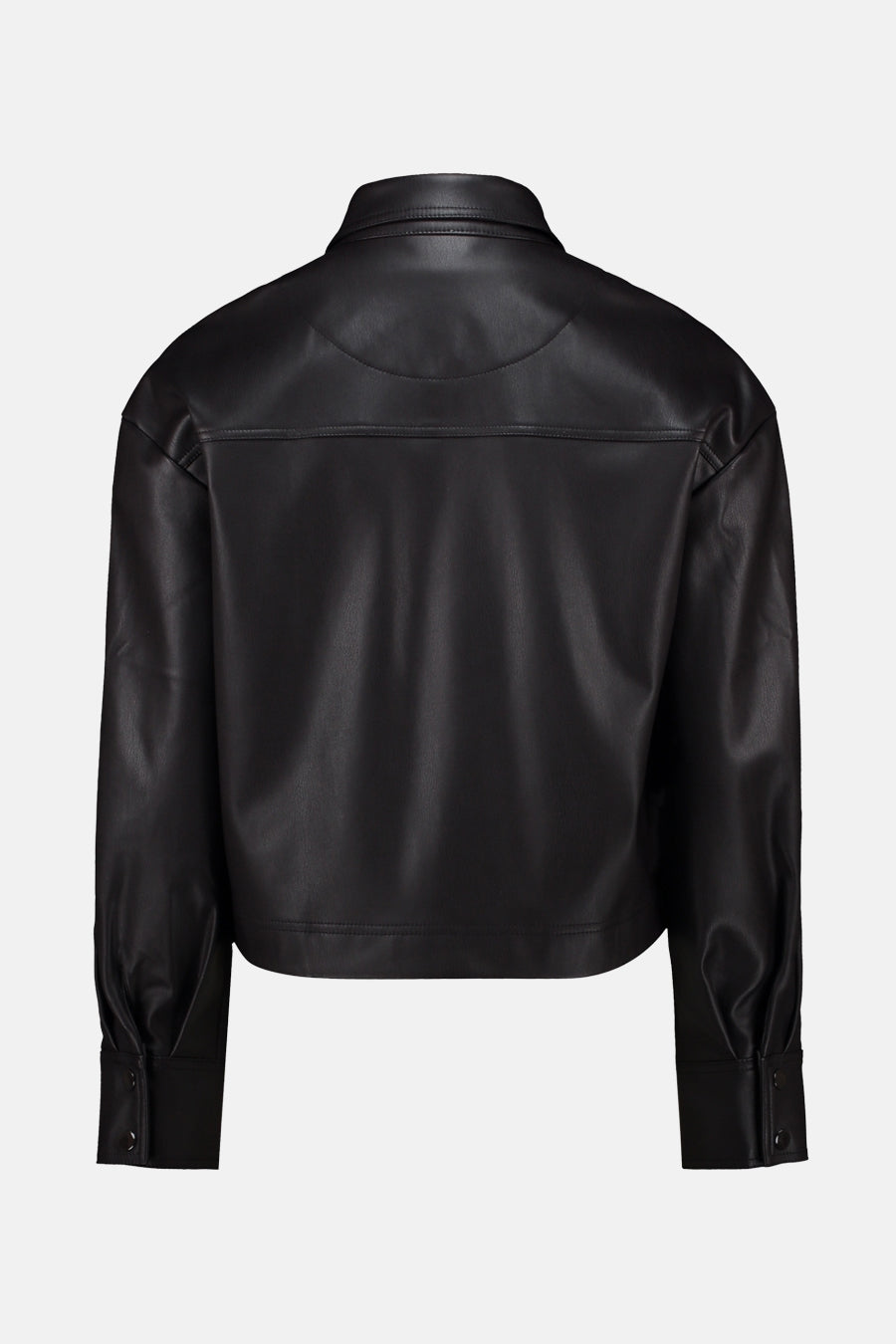 Chemise à manches longues marron by ZABAIONE, vue de dos, avec des manches longues et des poignets boutonnés.