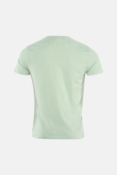 Groen T-shirt met korte mouwen van SUPERDRY, van achteren gezien op een effen achtergrond.
