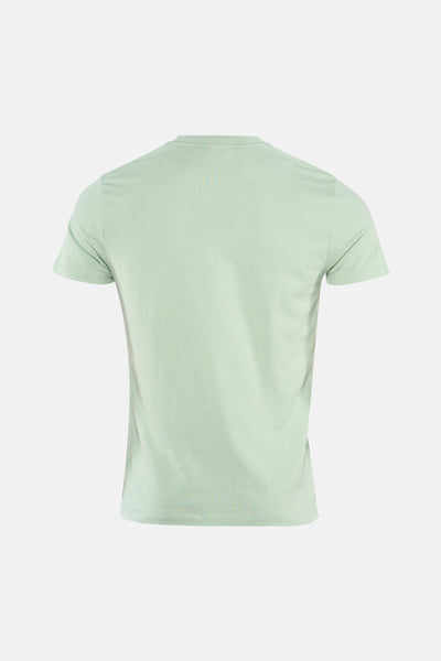 Groen T-shirt met korte mouwen van SUPERDRY, van achteren gezien op een effen achtergrond.