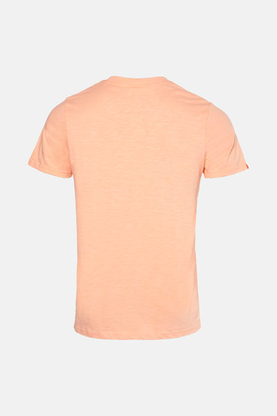 Oranje T-shirt met korte mouwen van SUPERDRY, effen, van achteren gezien.