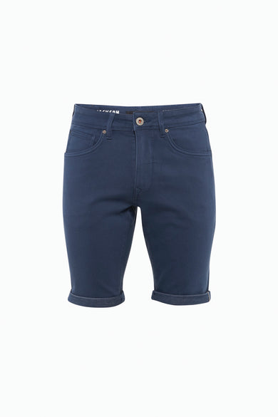 Short bleu by Petrol Industries avec ourlets roulés et poches avant.