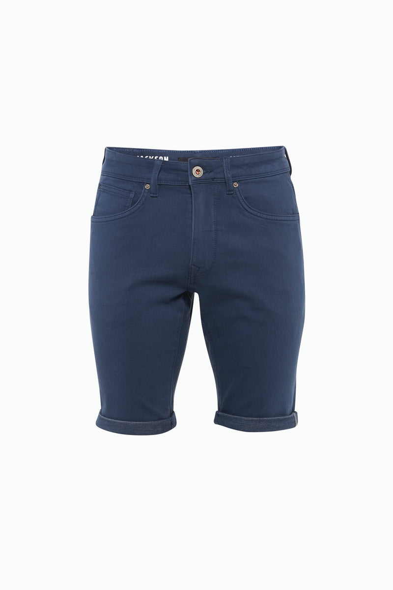 Short bleu by Petrol Industries avec ourlets roulés et poches avant.