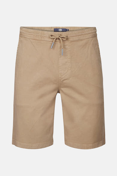 Korte beige katoenen short van Petrol Industries®, met elastische tailleband en trekkoord.