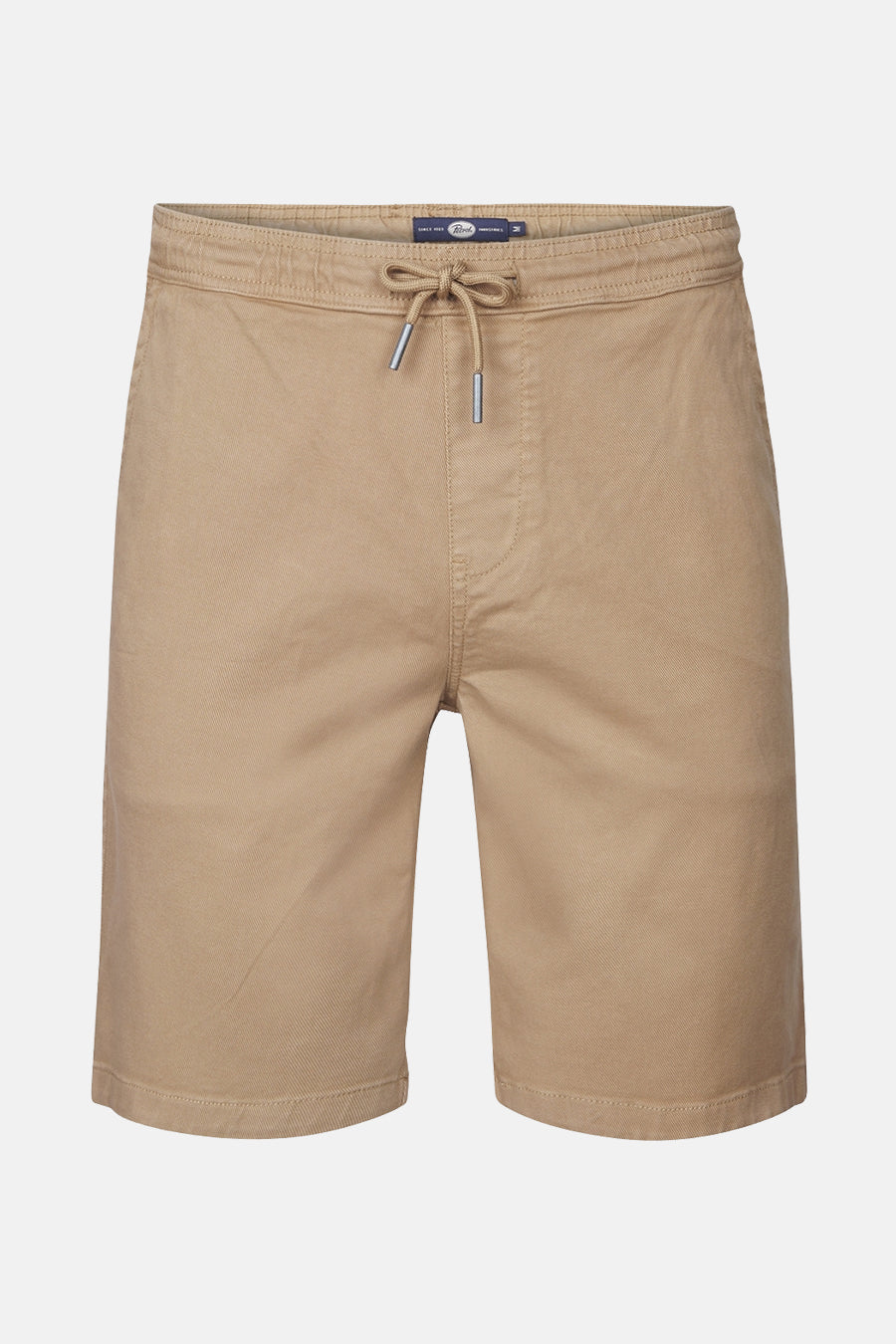 Korte beige katoenen short van Petrol Industries®, met elastische tailleband en trekkoord.