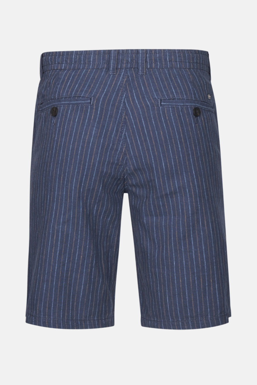 Short bleu rayé de Petrol Industries®, vue arrière, avec poches boutonnées.