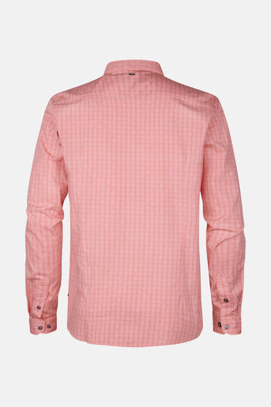 Chemise à manches longues rose de Petrol Industries avec motif géométrique et fermeture boutonnée.