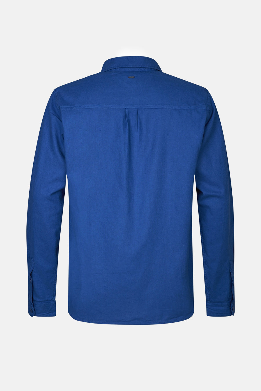 Blauw overhemd met lange mouwen van Petrol Industries®, achterzijde.