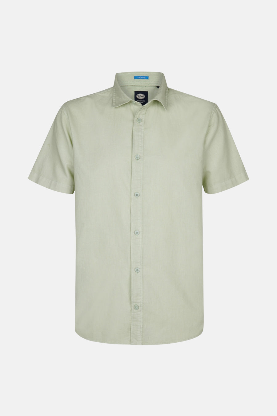 Chemise à manches courtes verte de Petrol Industries, unie avec une texture subtile.