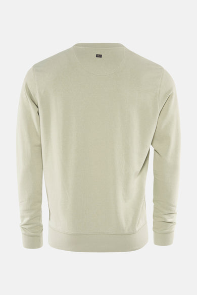 Sweatshirt kaki en katoen van Petrol Industries, rugzijde weergave, met een discreet etiket aan de hals.