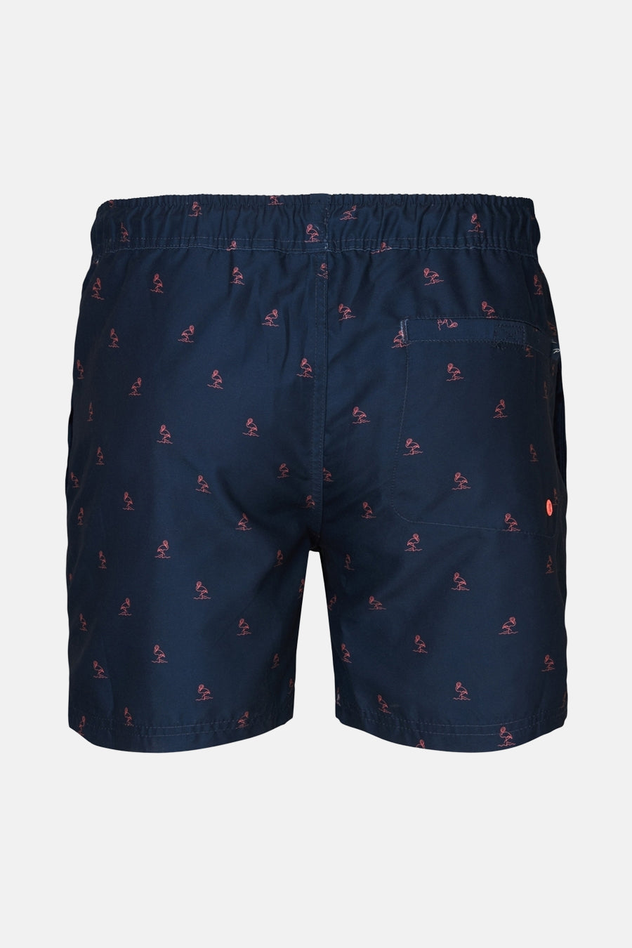 Short de bain bleu foncé de Petrol Industries® avec motif de flamants roses, poche arrière.