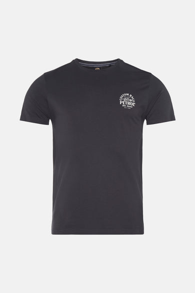 Grijs T-shirt met korte mouwen van Petrol Industries, met een grafische print op de borst.