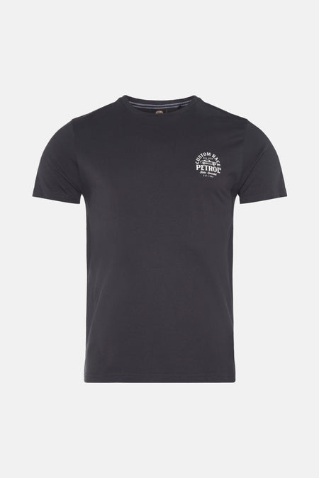 Grijs T-shirt met korte mouwen van Petrol Industries, met een grafische print op de borst.