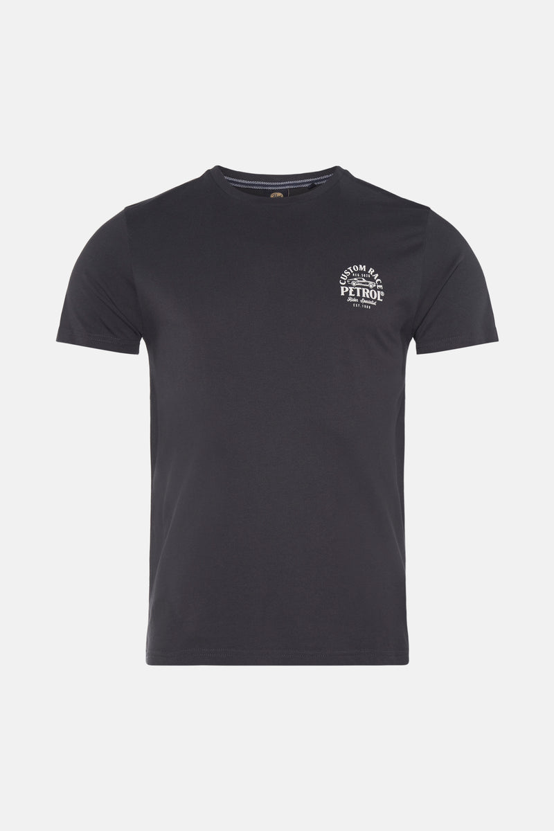 Grijs T-shirt met korte mouwen van Petrol Industries, met een grafische print op de borst.
