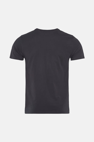 Grijze T-shirt met korte mouwen van Petrol Industries, achterkant, effen en ronde hals.