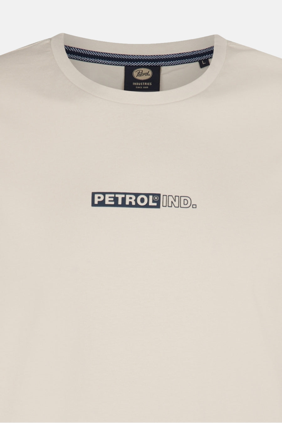 T-shirt beige met Petrol Industries, met logo logo logo logo op het en en en rond rond...