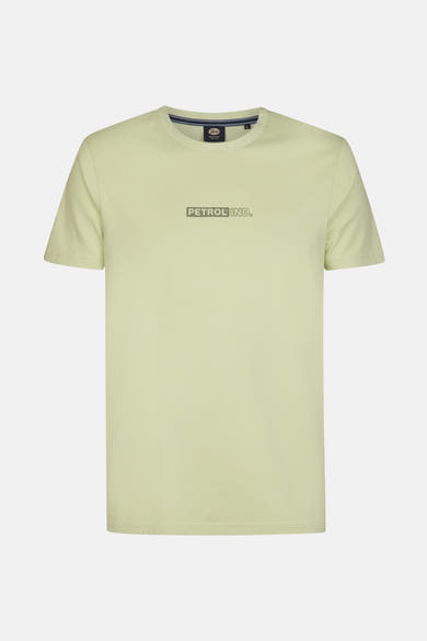 Groen T-shirt met korte mouwen van Petrol Industries, met een discreet logo op de borst.