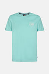 Blauwe korte mouw T-shirt van Petrol Industries®, met een grafisch print op de borst.