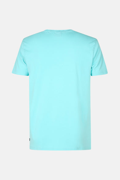Blauw T-shirt met korte mouwen van Petrol Industries, achterkant.