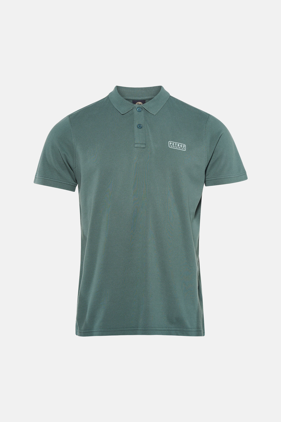 Groen poloshirt met korte mouwen van Petrol Industries®, met een kraag en korte mouwen.