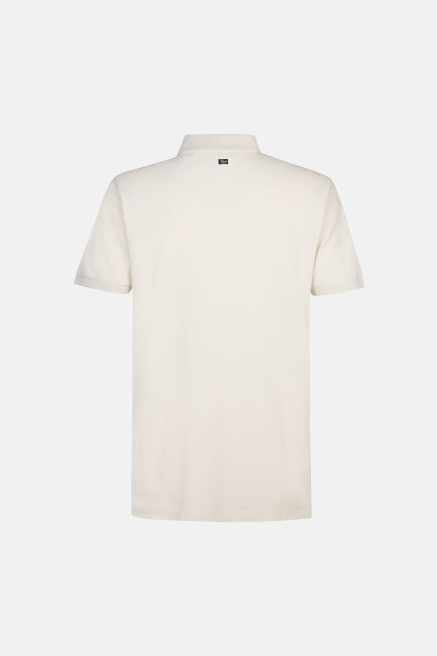 Polo écru à manches courtes de Petrol Industries®, vue de dos, avec détail du logo discret.
