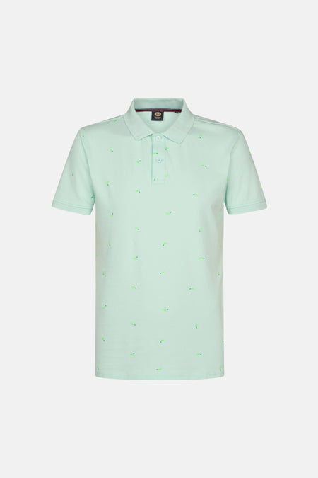 Groen poloshirt met korte mouwen van Petrol Industries®, met fantasiepeperpatronen.