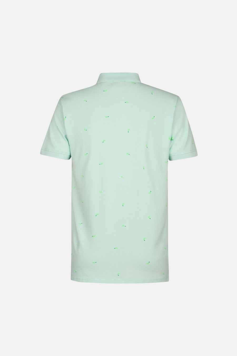 Polo à manches courtes vert de Petrol Industries® avec motifs discrets de cactus.