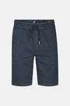 Short bleu par Petrol Industries® avec cordon de serrage et détails métalliques.