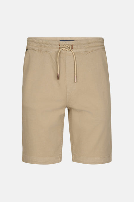 Korte beige short van Petrol Industries, met trekkoord en eenvoudige zoom.