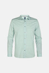 Chemise à manches longues verte par Petrol Industries, avec motif imprimé sur l'ensemble.