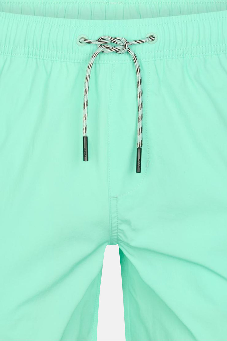 Lichtgroene zwembroek van Petrol Industries® met elastische tailleband en gestreepte, gestrikte trekkoord.
