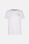 T-shirt blanc à manches courtes de Petrol Industries, avec un petit logo imprimé sur la poitrine.