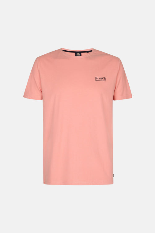 T-shirt à manches courtes rose de Petrol Industries, avec logo carré discret sur la poitrine.