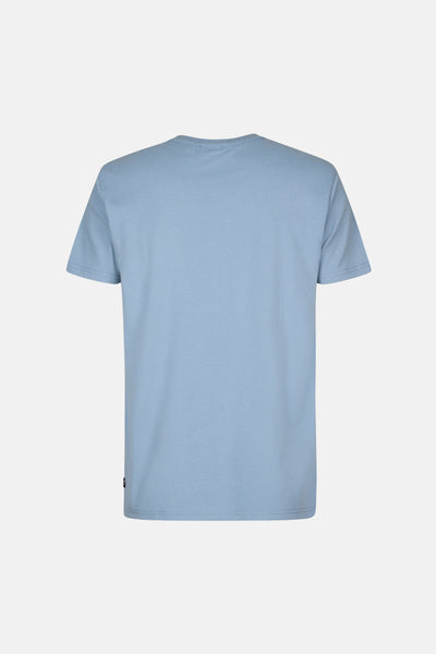 Blauw T-shirt met korte mouwen van Petrol Industries, achterkant, effen.
