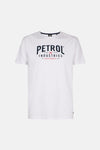 Wit T-shirt met korte mouwen van Petrol Industries, met een opdruk op de voorkant.