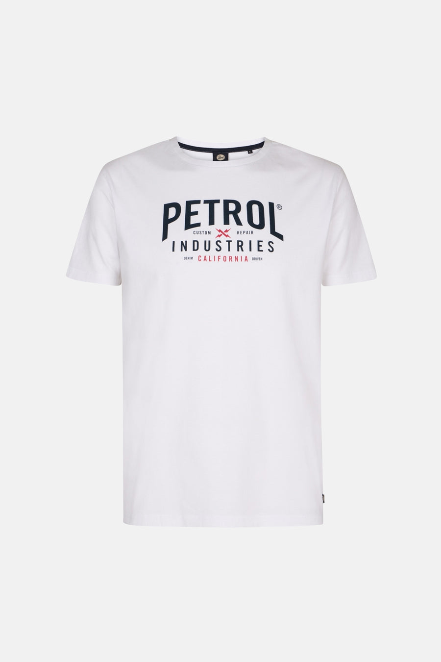 Wit T-shirt met korte mouwen van Petrol Industries, met een opdruk op de voorkant.