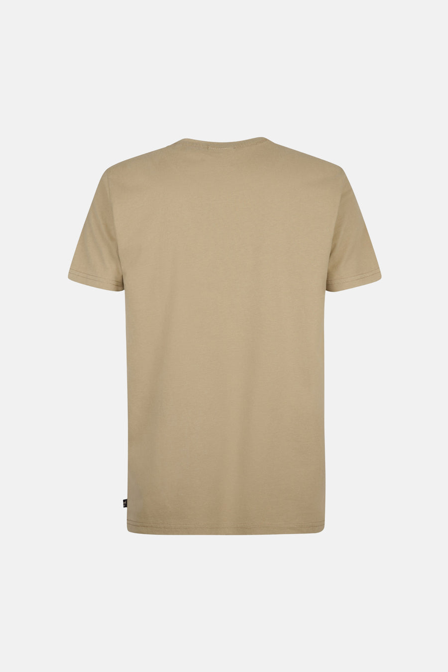 Beige T-shirt met korte mouwen van Petrol Industries®, effen en met een klein zwart label aan de zijkant.