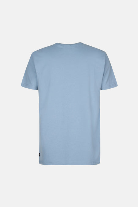 Blauw T-shirt met korte mouwen van Petrol Industries, achterkant, eenvoudig en casual.