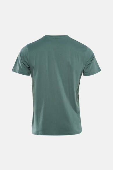 T-shirt à manches courtes vert de Petrol Industries®, vue arrière, couleur unie et texture chinée.