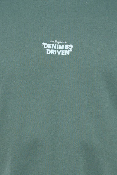 T-shirt à manches courtes vert de Petrol Industries® avec imprimé décoratif.