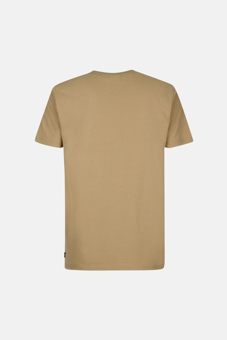 Beige T-shirt met korte mouwen van Petrol Industries, achterkant.