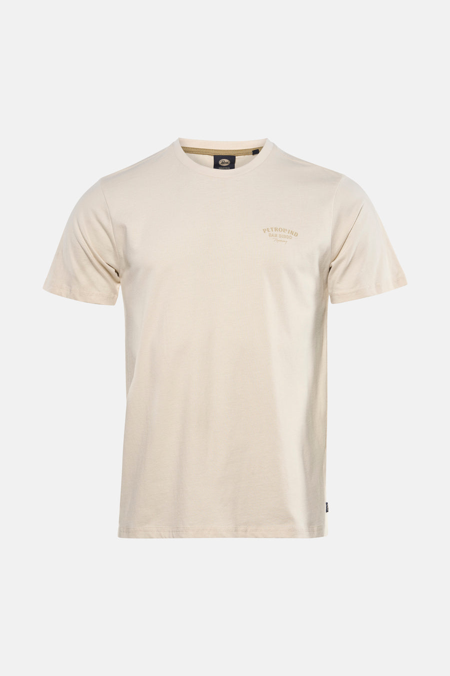 Ecru T-shirt met korte mouwen van Petrol Industries®, met een discreet logo op de borst.